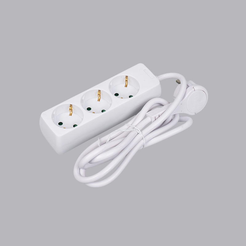 LOB-03L Tysk typ rektangulärt formad 3-vägs grenuttag med dragring Multi-Socket