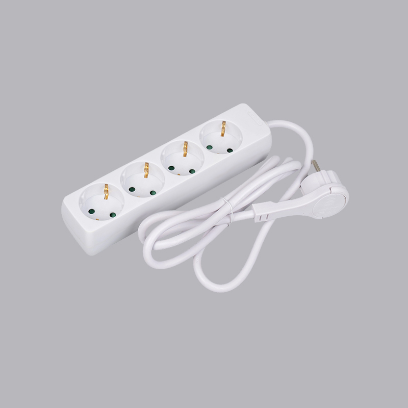 LOB-04L Tysk typ rektangulärt format 4-vägs grenuttag med dragring Multi-Socket
