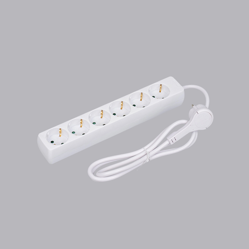 LOB-06L Tysk typ rektangulär formad 6-vägs grenuttag med dragring Multi-Socket