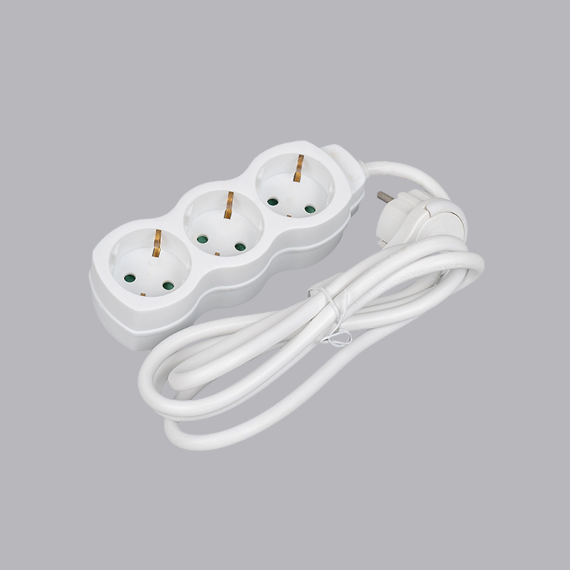 LOG-03L Tysk typ kalebassformad 3-vägs grenuttag med dragring Multi-Socket