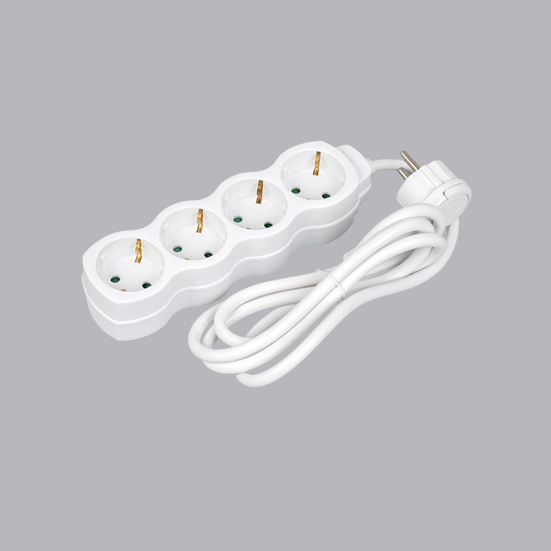 LOG-04L Tysk kalebassformad 4-vägs grenuttag med dragring Multi-Socket