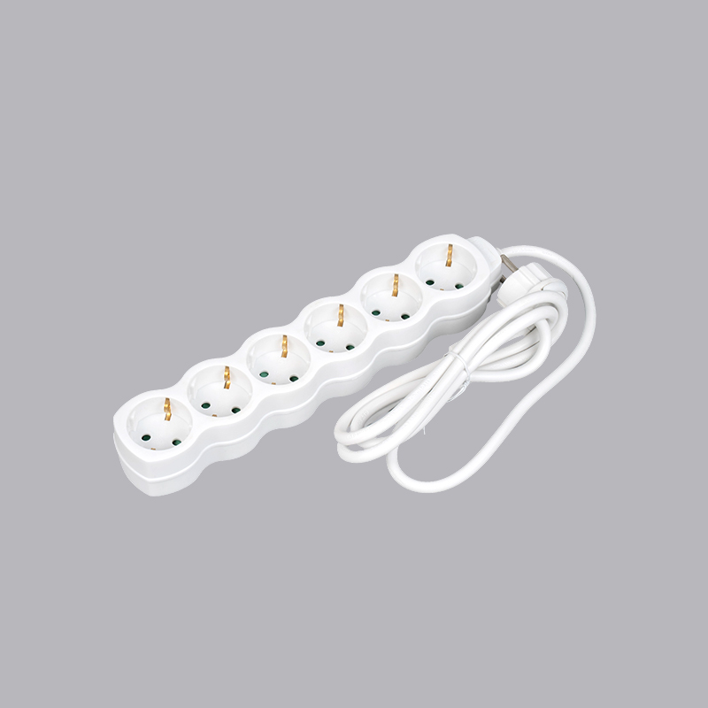 LOG-06L Tysk typ kalebassformad 6-vägs grenuttag med dragring Multi-Socket