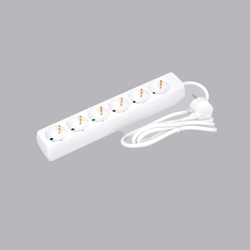 LOB-06 Tysk typ rektangulär formad 6-vägs grenuttag Multi-Socket