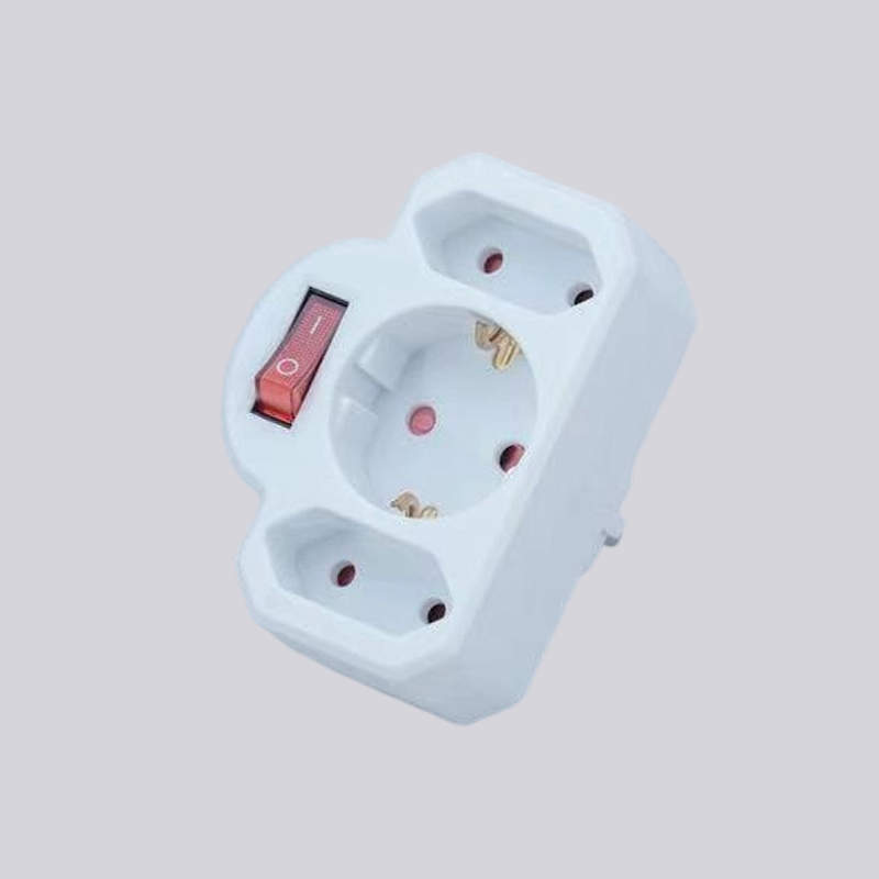 G01-01/2K tysk typ en rund stickpropp, två platta pluggar, med switchadapter